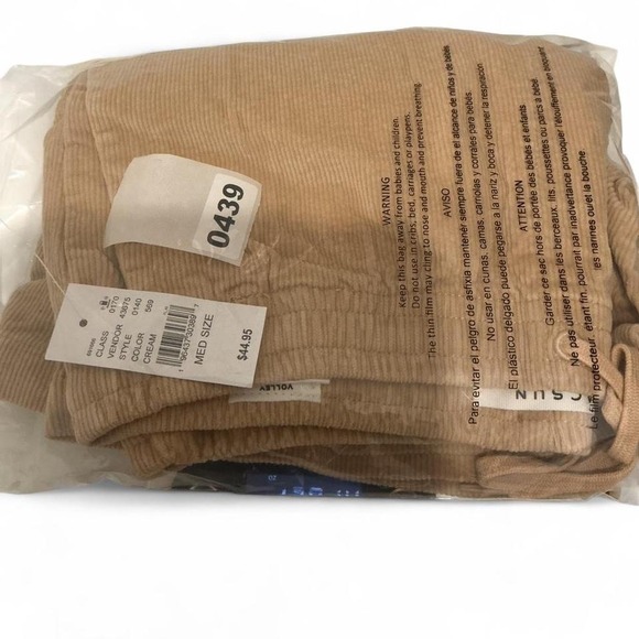 PacSun Volley Corduroy Drawstring Shorts Cream Size M - Picture 8 of 8